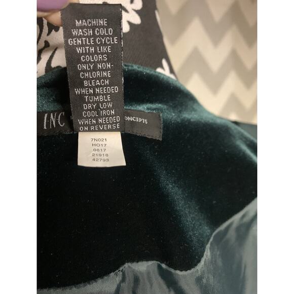 Green Velvet Woman’s Jacket X Large Preppy Princess Vintage Style - Picture 6 of 6